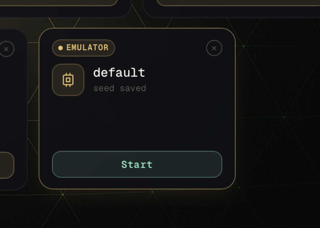 Start an emulator wallet